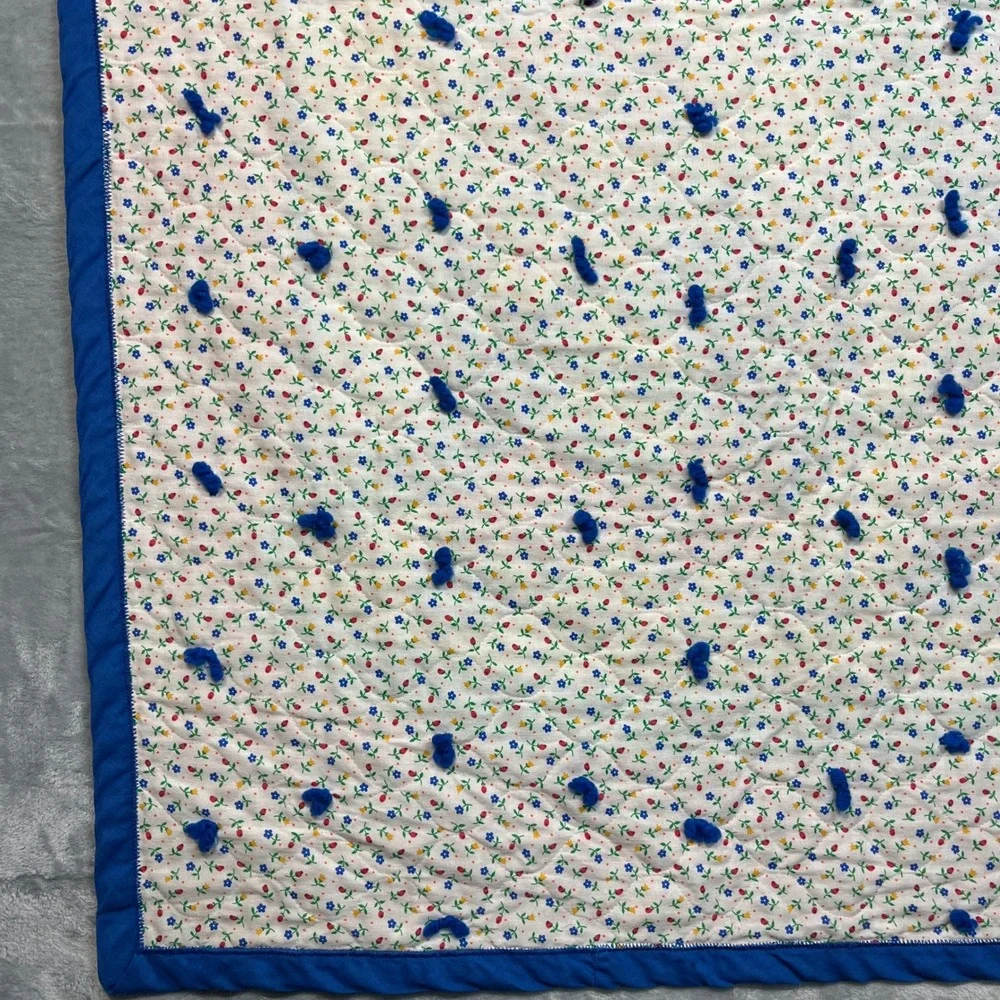 Handmade Baby Quilt Infant Multicolor Circus Teddy Bear‎ Clown Polka Dot Patch